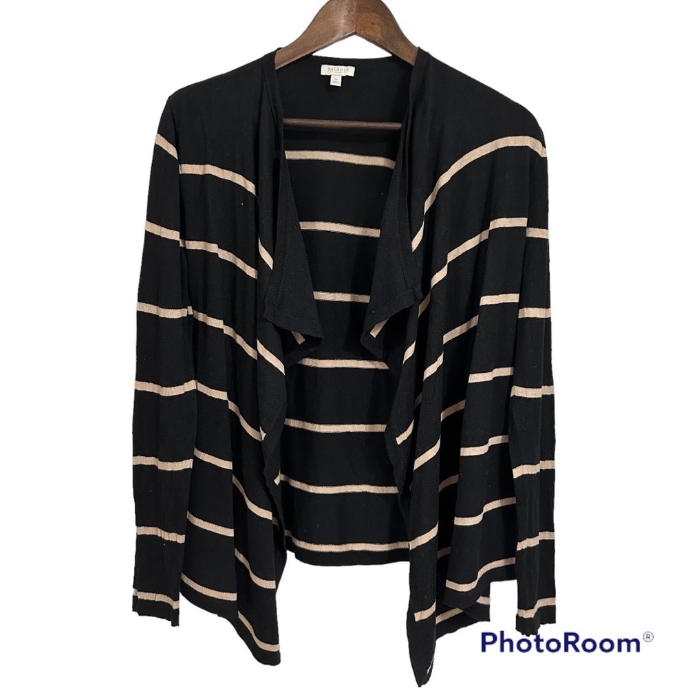 Talbots Open Front Cascading Drape Lightweight Knit Size SP Sweater Cardigan E